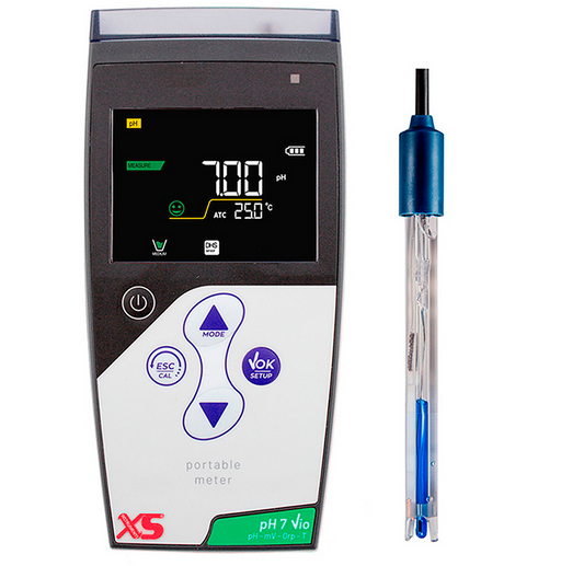 Medidor de pH portátil pH 7 Vio electrodo 201 T 50110012