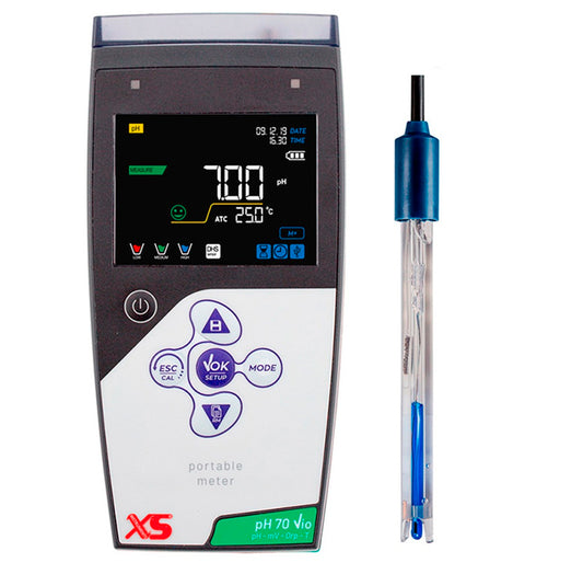 Medidor de pH portátil pH 70 Vio electrodo 201 T Digital High Sensor 50110182