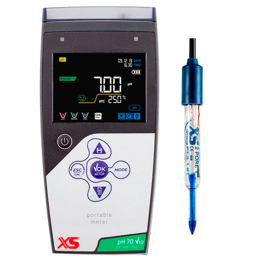 Medidor de pH portátil pH 70 Vio FOOD electrodo T Digital High Sensor de 2 poros 50110192