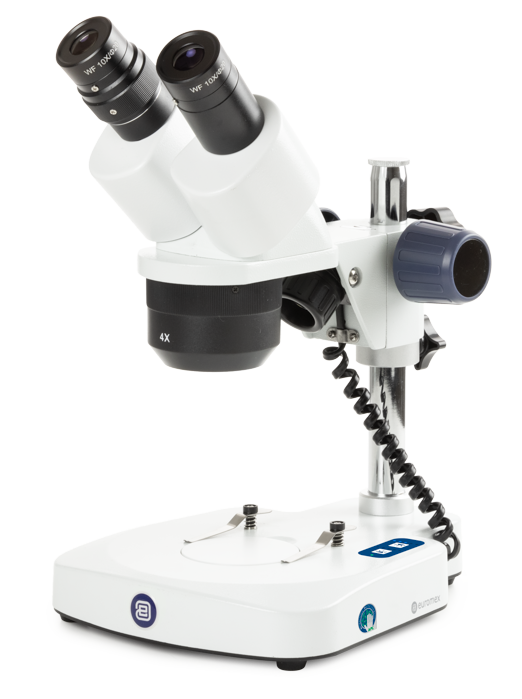 Microscopio estéreo portátil binocular EduBlue en soporte de columna ED.1402-P